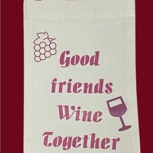 HANDCRAFTED WINE GIFT BAG HOLDS 750ML BOTTLE.  BUNDLE 2 FOR $25.